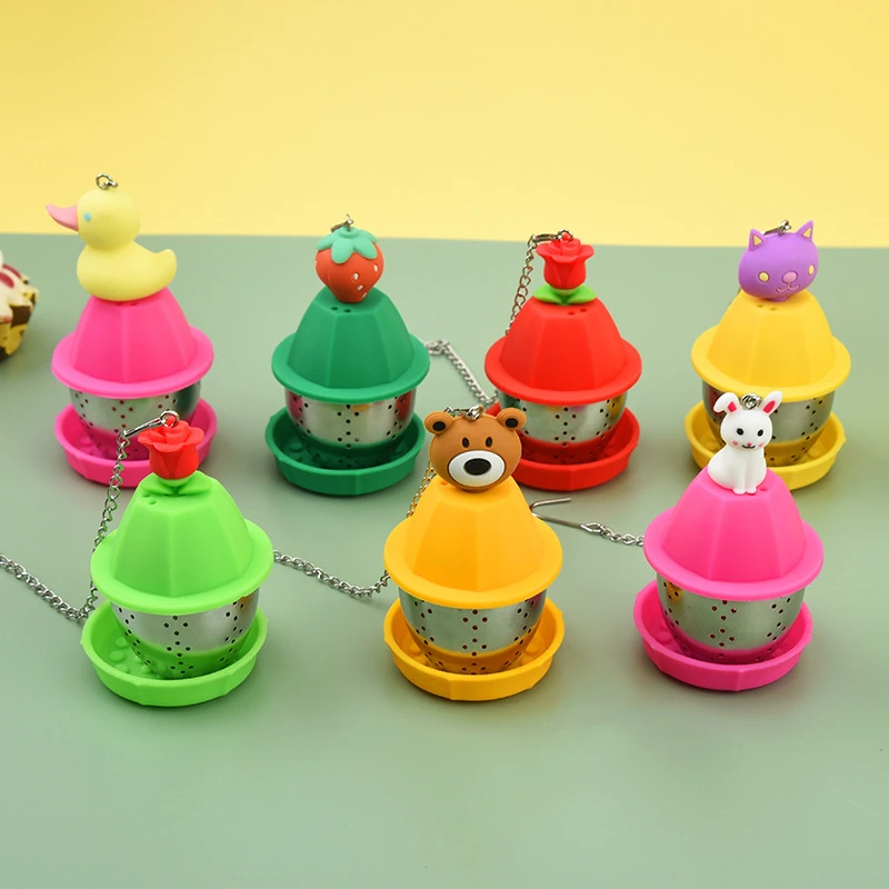 Tea Infuser Silicone Stainless Steel Tea Ball Tea Leaf Strainer For Brewing Device Herbal Spice Filter Sieve Kitchen Accessories