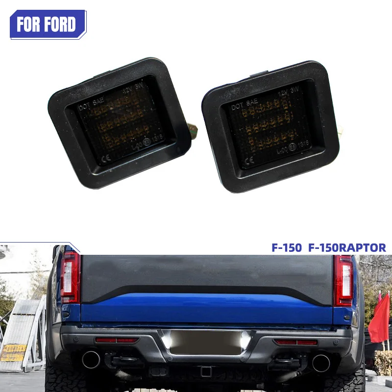 2pcs Car LED License Lamp For Ford F-150 2015-up F-150 Raptor License Car Light