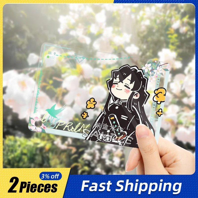 9.5cm/3.74in Demon Slayer Acrylic Transparent Card Standing Plates Anime Peripherals Tokito Muichir Agatsuma Zenit Collectible