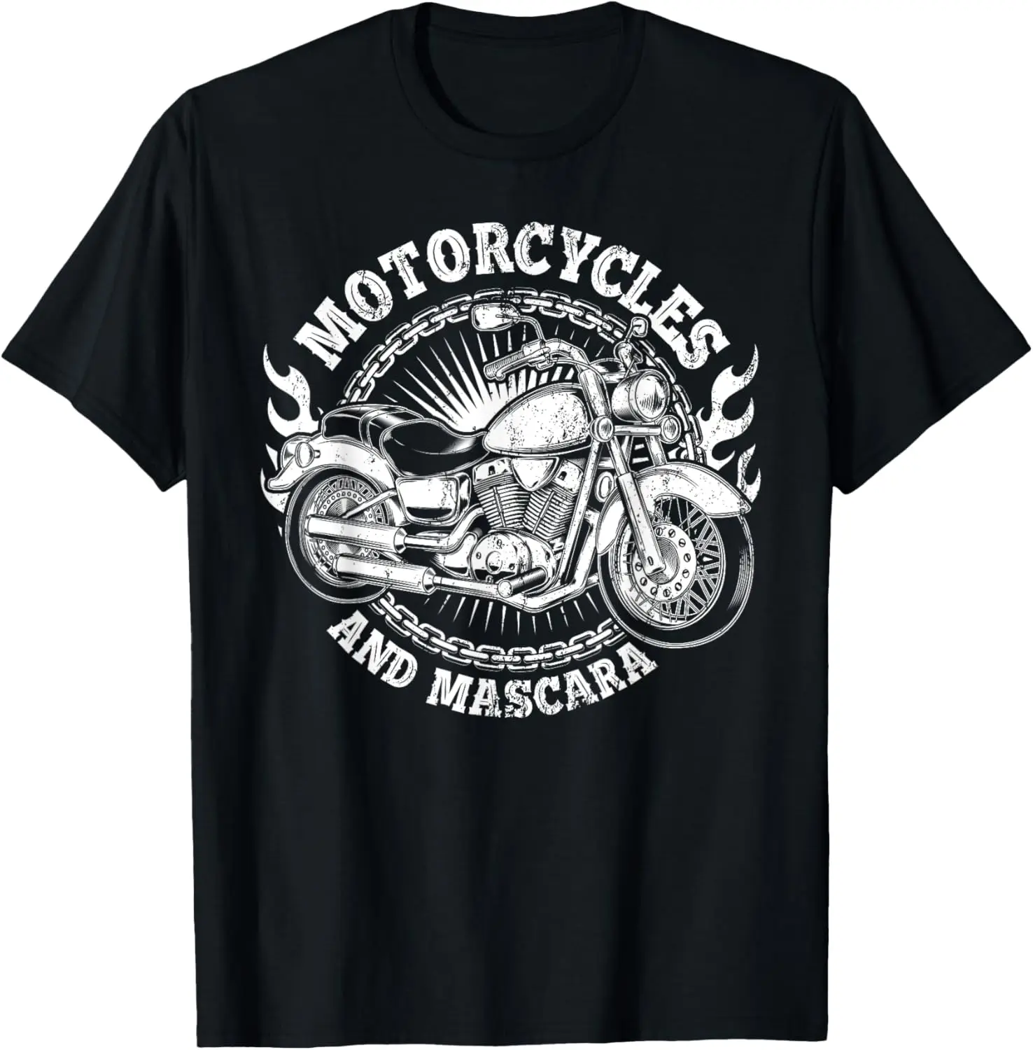 

Funny Motorcycle Biker Women Girls Gift Makeup Mascara Biker T-Shirt