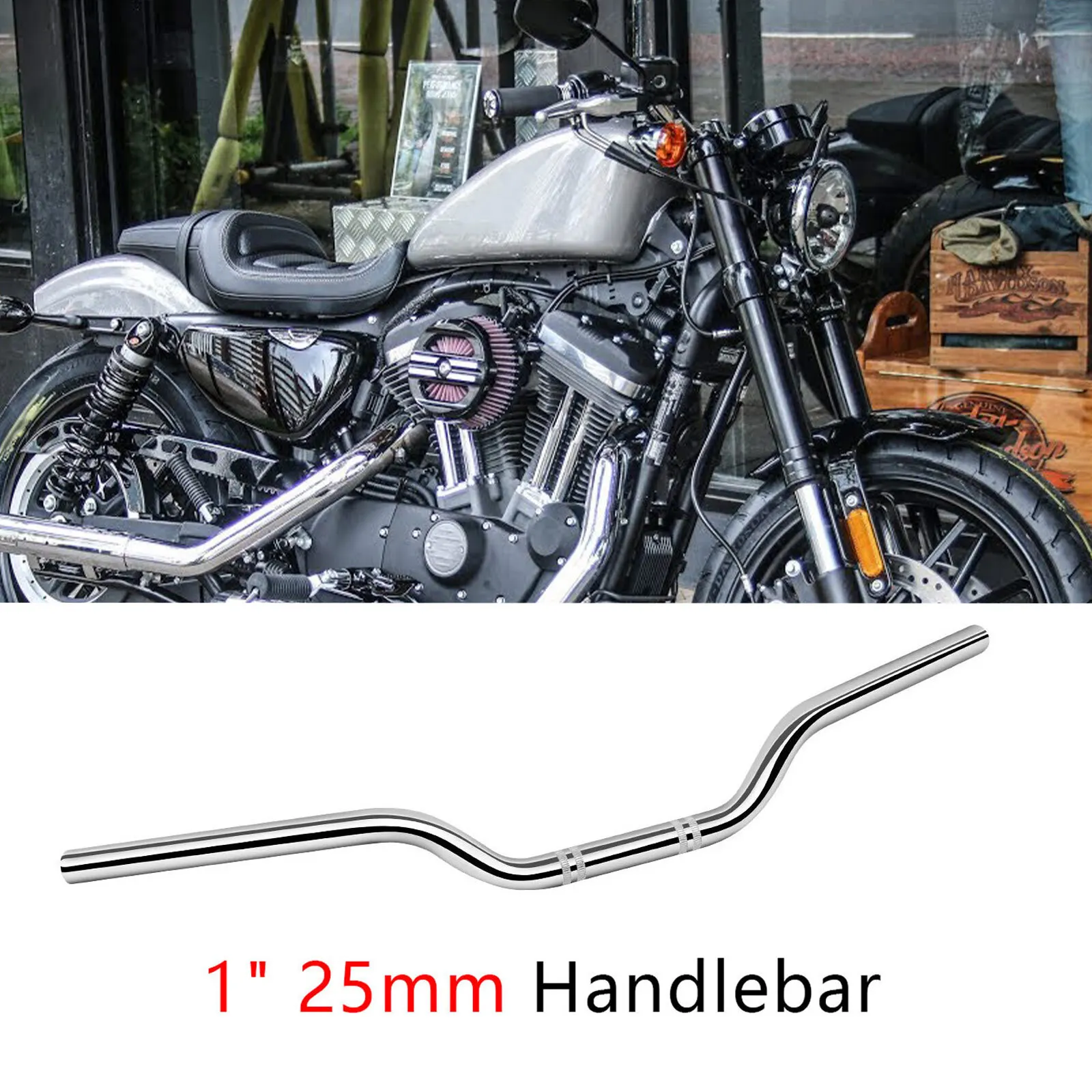 

1" 25mm Motorcycle Handlebars Drag Bar Chrome For harley davidson Sportster 1200