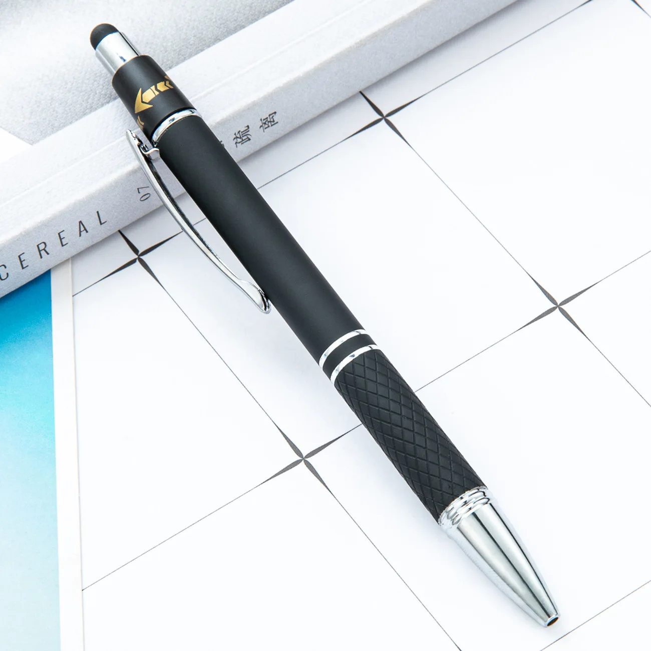 New Design Multifunction Metal Stylus Fidget Spinner Pen Custom Laser Engraving LOGO Spinner Fidget Pen with Stylus Wholesale