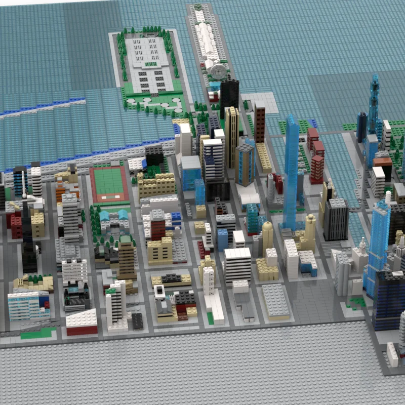 ของเล่นประกอบโมเดล MOC - โมเดลจำลองเมืองชิคาโก 13,935 ชิ้น - ของเล่นประกอบสร้างสรรค์ - ของขวัญวันหยุดที่ยากต่อการประกอบ