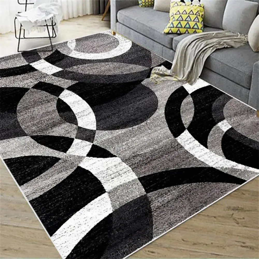 Nordischer Abstrakter Teppich Wohnzimmer Schlafzimmer Küche Esszimmer Bodenmatte Wohndekor Geometrischer Großflächiger Bodenteppich Bodenmatten