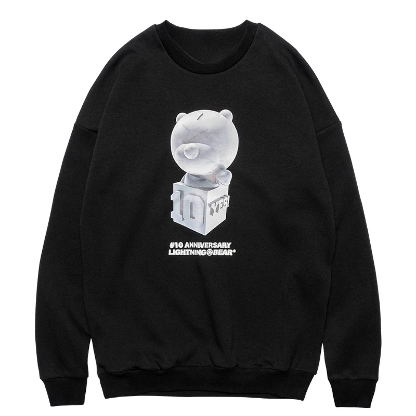 

Sculpture Bear Pattern Print Autumn and Winter Men's and Women's Long Sleeved Sportswear Casual Loose Outdoor Street Sports