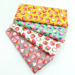 Syunss Colour Strawberry Floral Print Diy Patchwork Cloth For Quilt Baby Crib Cushions Dress Sewing Tissus Cotton Fabric Tecido