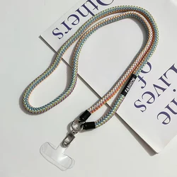 1pcs Phone Case Universal Slant Lanyard Long Braided Lanyard Neck Detachable Braided Lanyard