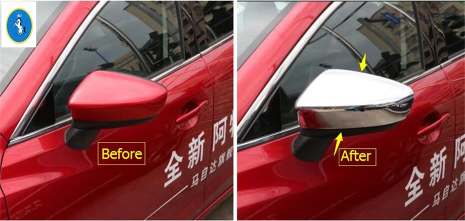 

Chrome Exterior Accessories Side Rearview Mirrors Decoration Shell Protection Cap Cover Trim For Mazda 6 Sedan & Wagon 2016 2017