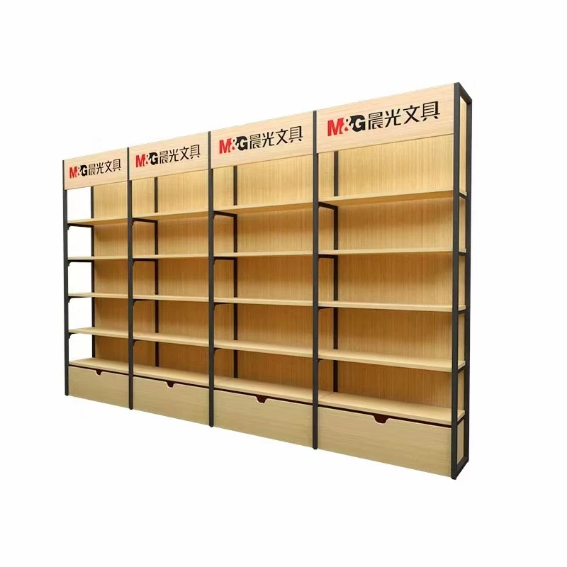 ชั้นวางสินค้าซุปเปอร์มาร์เก็ตแบบกำหนดเอง ชั้นวางโลหะแบบหลายชั้นปรับระดับได้ ไม่ต้องใช้สลักเกลียว ชั้นวางแสดงสินค้าสำหรับซูเปอร์มาร์เก็ต