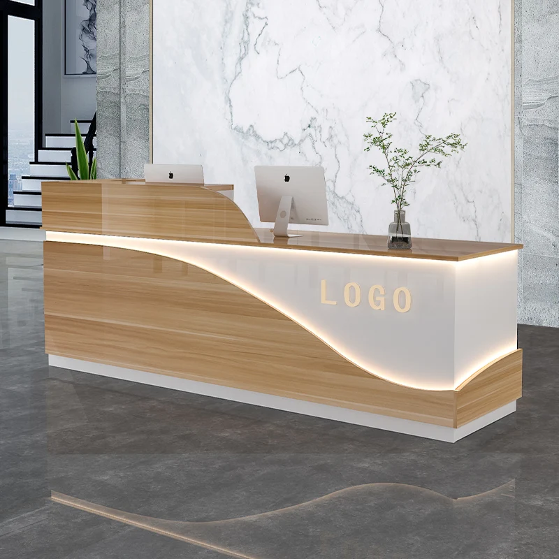

Glamour Beauty Reception Desk Modern Design Office Cashier Reception Desks Luxury Salon Mostrador Recepción Commercial Furniture
