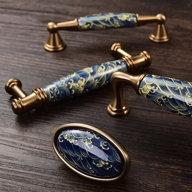 Vintage Ceramic Cabinet Pulls - Round Single-Hole Handle for Cabinets, Wardrobes, Shoe Cabinets, and Drawers - Classic Charm