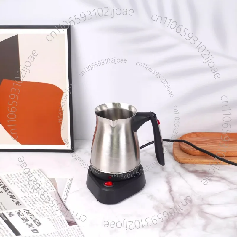800W 304 Stainless Steel Electric Coffee Maker - Multi-Functional Pot for Coffee, Turkey & Hot Water (Home & Office Use)