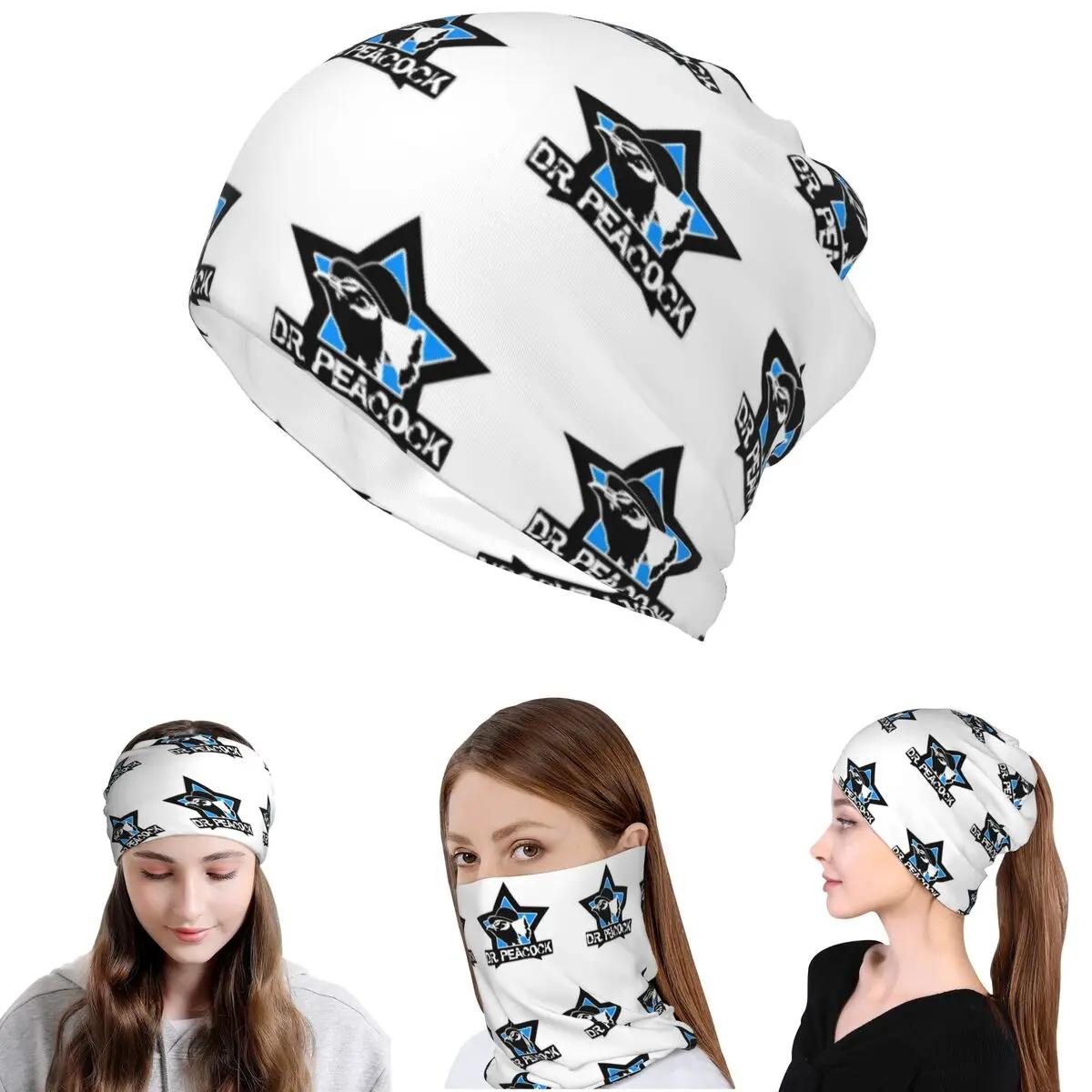 Dr. Peacock Bandana Neck Cover Mask Scarf Warm Balaclava Beanies Hat for Men Women Adult Windproof