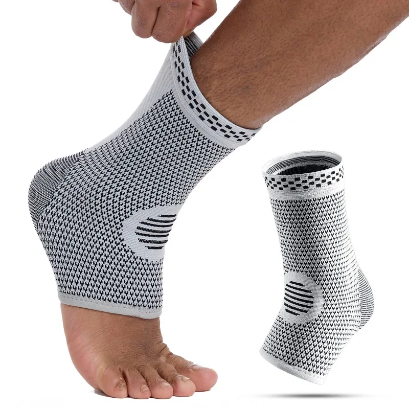 Outdoor Breathable Knitted Compression Ankle Support Anti Sprain Protector for Basketball Running Football Training Fitness