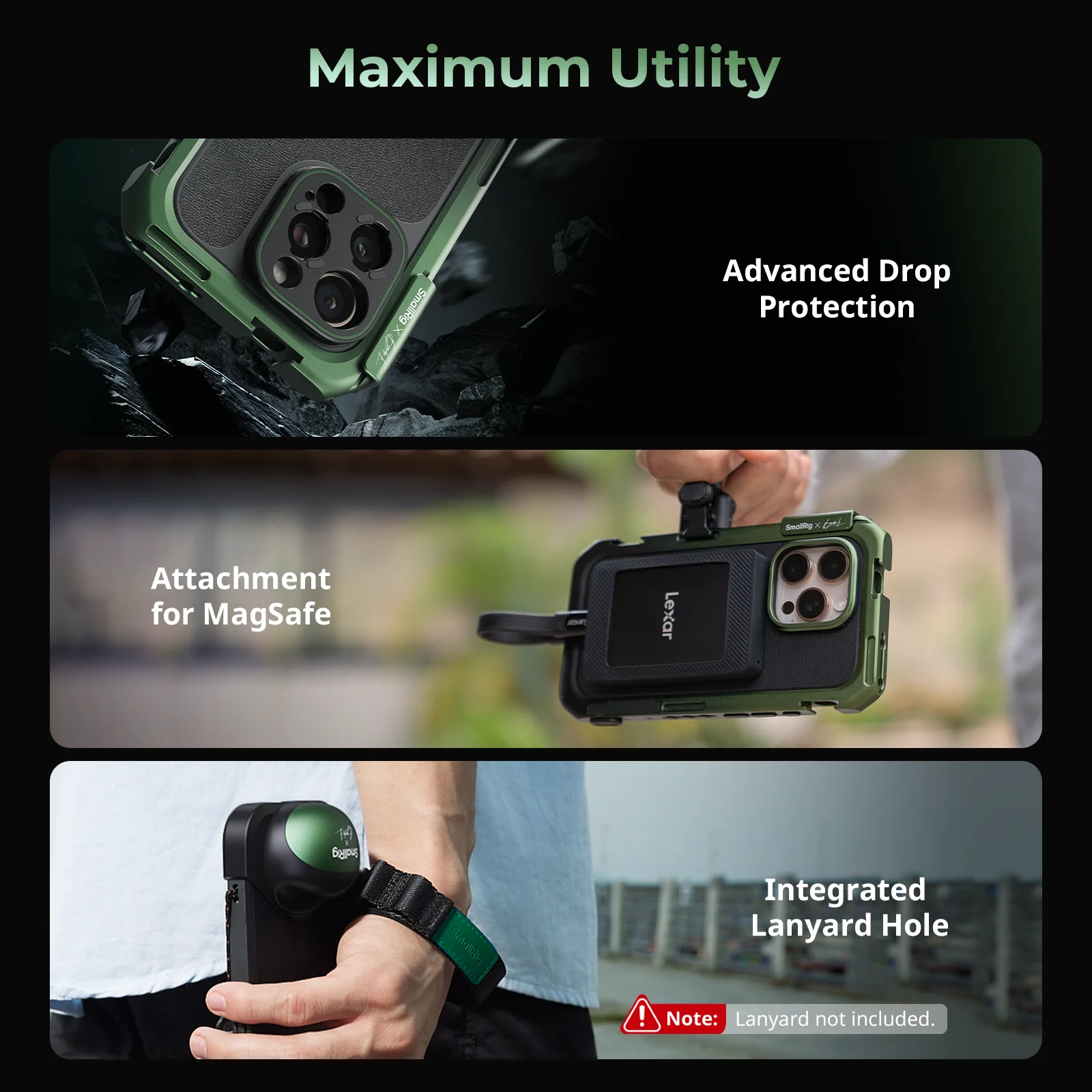 مجموعة فيديو متنقلة SmallRig x Brandon Li لهاتف iPhone 16 Pro Max / إصدار iPhone 16 Pro Co-Design مع مقبض تحكم لاسلكي