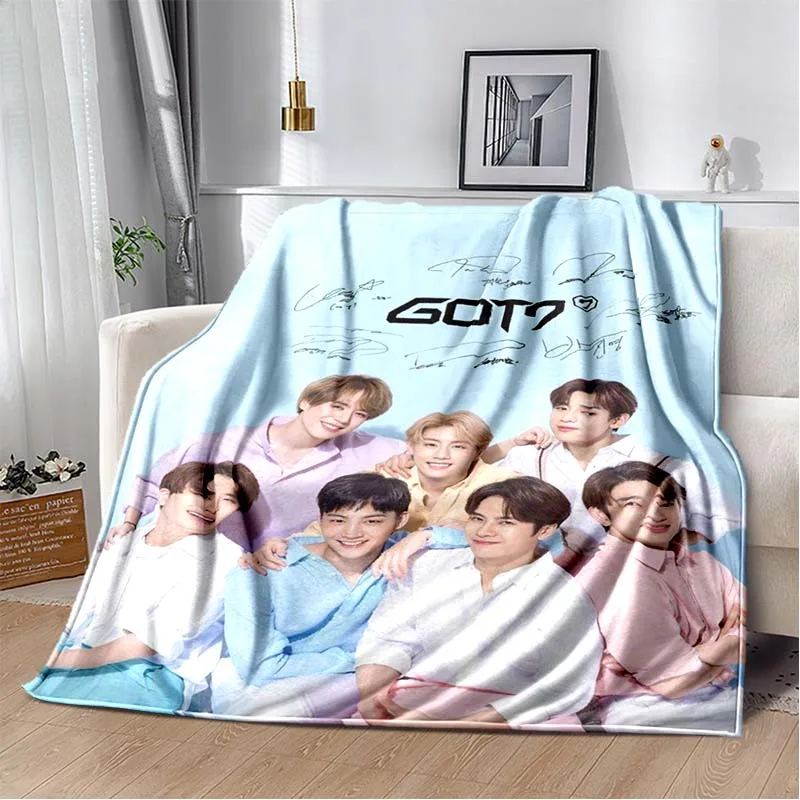 GOT7 Kpop Singer Soft Plush Blanket,Flannel Blanket Throw Blanket for Living Room Bedroom Bed Sofa Picnic Cover Kids Warm