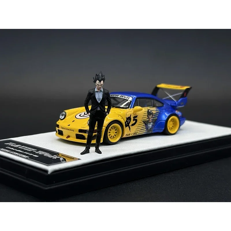 MiniStation 1:64 RWB 964 Ball Sun Wukong Vegeta Majin Buu Diecast Diorama Car Model Collection Toys