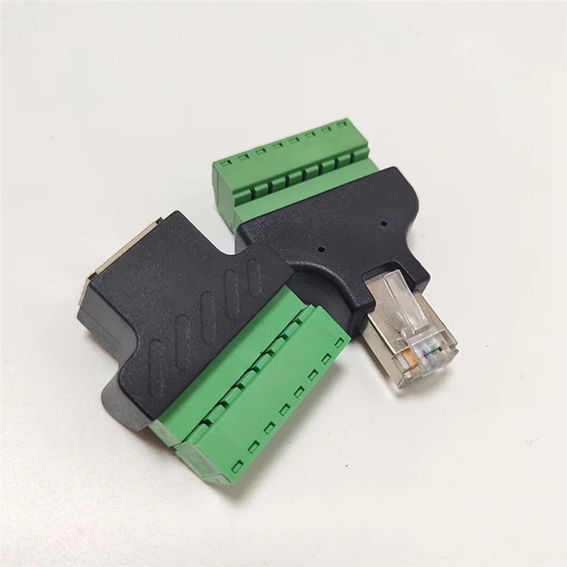 

AT82-RJ45 Мужской Женский Сетевой адаптер 8-контактный винтовой клеммный разъем Интернет-кабель Аксессуары для видеорегистраторов Разъем RJ45