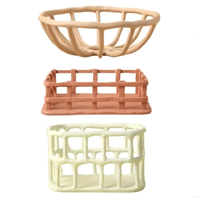 

F68D for Creative Hollow Fruit Storage Basket Dessert Plate Bread Serving T