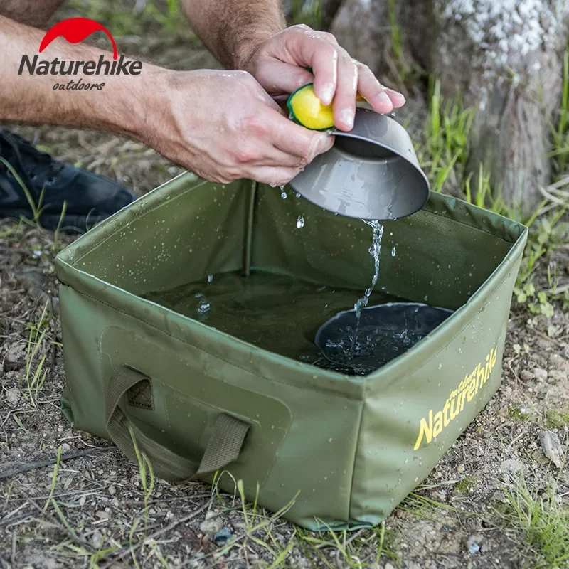Naturehike Outdoor collapsible square bucket large capacity portable storage bucket home travel bucket image 4