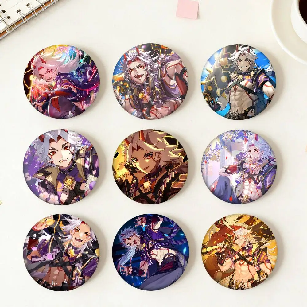 Game Arataki Itto Genshin Impact Round Badges Can Be Used To Decorate Clothes And Backpack Pins