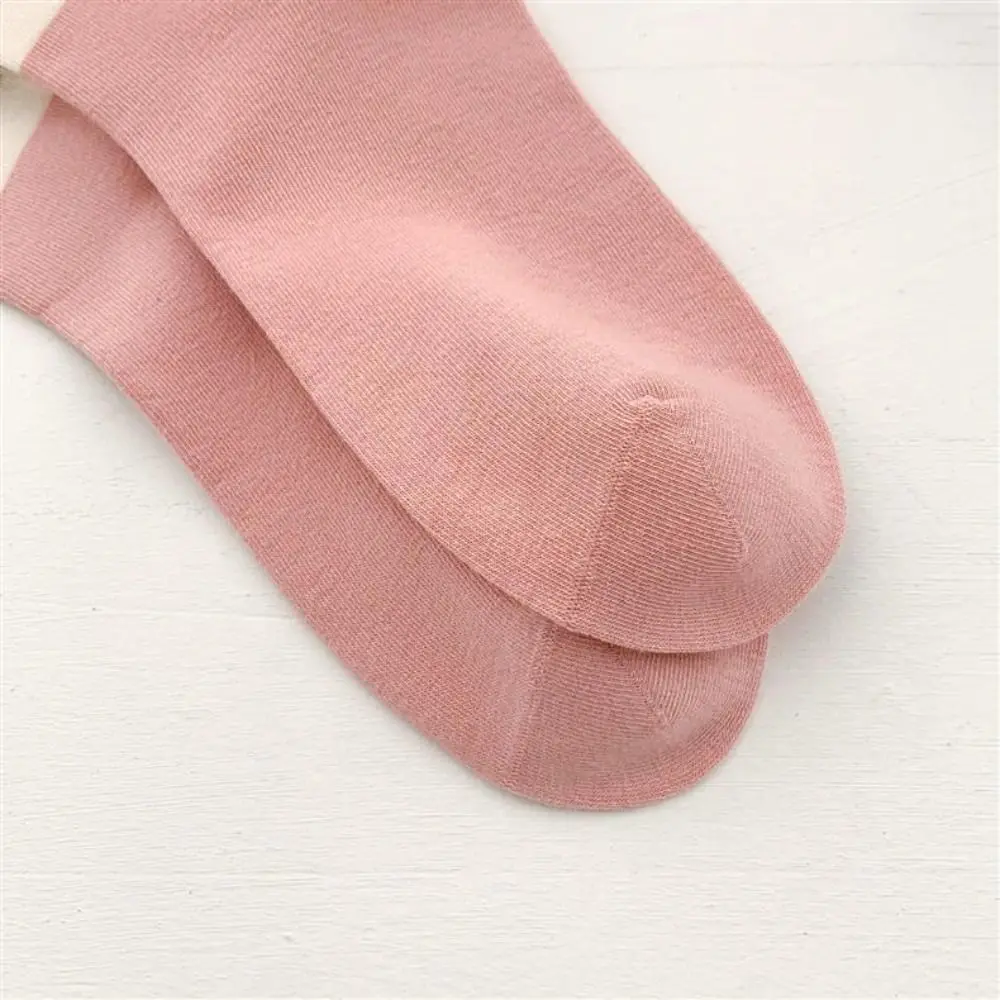 Kawaii Meow Cute Cat Ankle Socks Patchwork Anti-slip Cartoon Anime Socks Breathable Letter Medium Tube Socks Boys