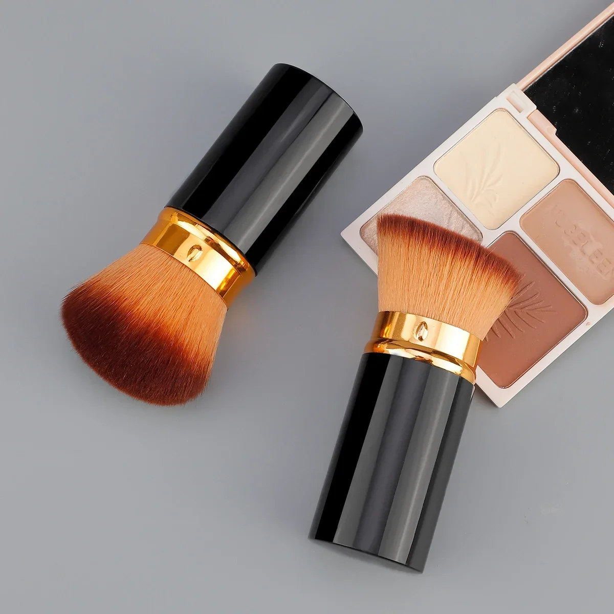 1 pièces pinceaux de maquillage rétractables poudre fond de teint mélange Blush brosse maquillage cosmétiques pinceaux femme poignée en métal brosse