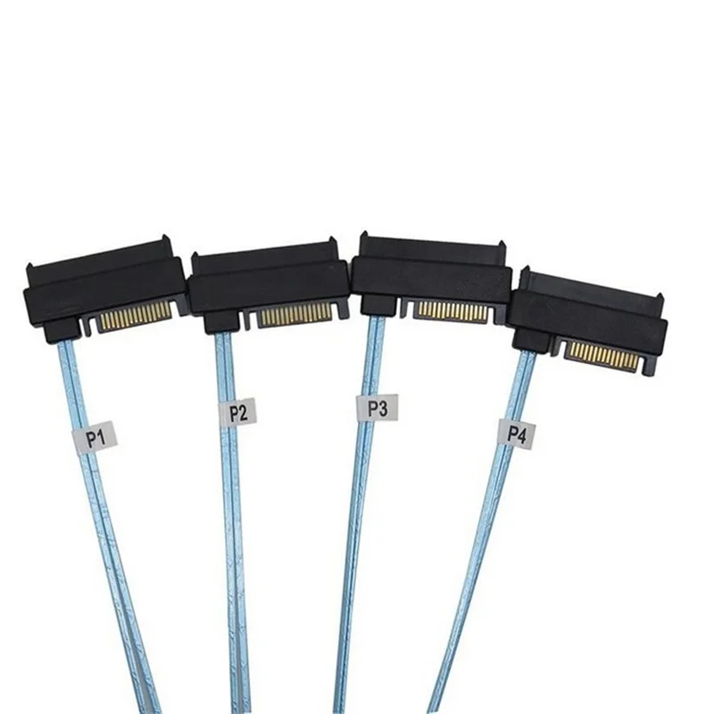 Internal 36 Pin Mini SAS SFF-8087 Host to 4 SFF-8482 Target SAS Hard Disk Drive and SATA Power Cable 0.5m 100cm 1m 3ft