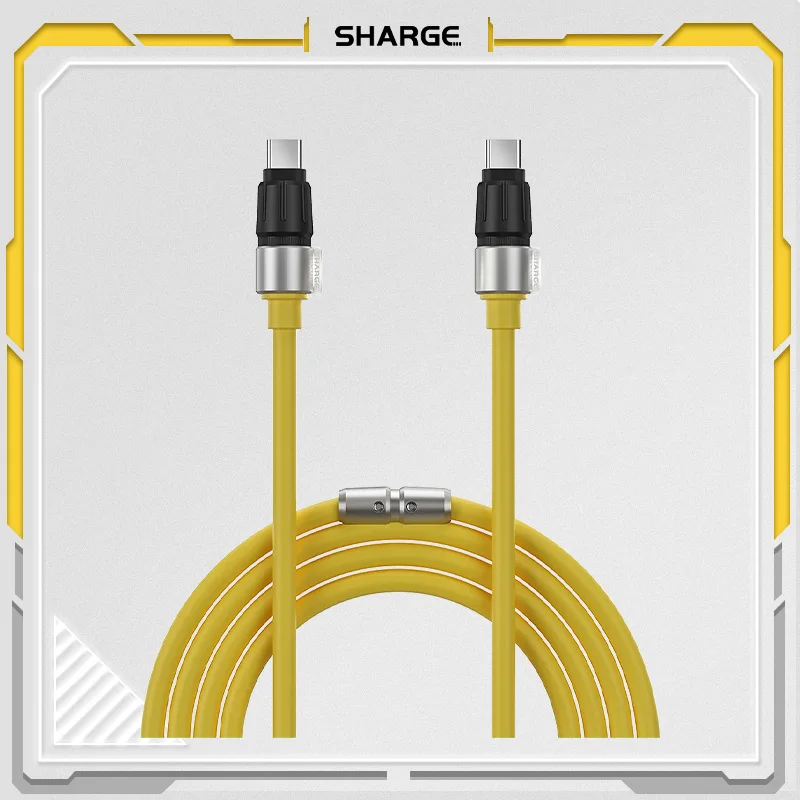 SHARGE USB C to USB C Cable Phantom Type C Charging Cable for Gaming Keyboard Fast Charging Cable for MacBook iPhone Samsung