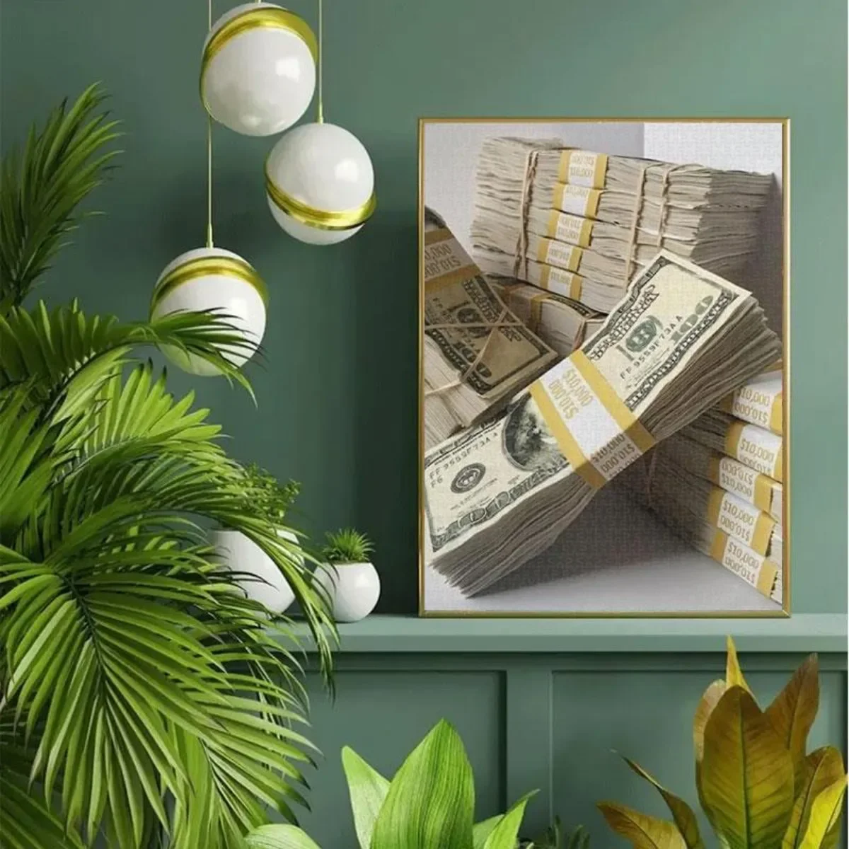 1,000pcs Jigsaw Puzzle - Realistic US Dollar Bills Stack with Golden Serial Numbers, Complex Money Puzzle for Adults - Challen image 3