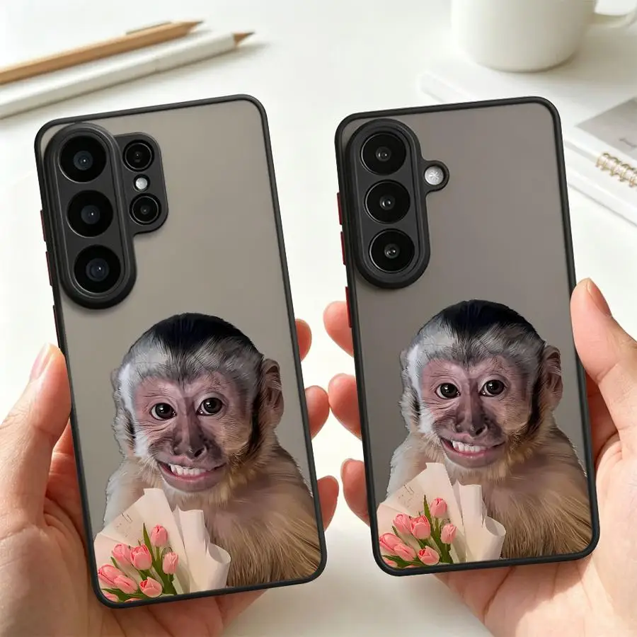 Flower Monkey Case for Samsung Galaxy S26 Note 20 Ultra 10+ S25 Ultra S24 Plus S22 S23 FE S21 S20 FE Funda Back Phone Cover