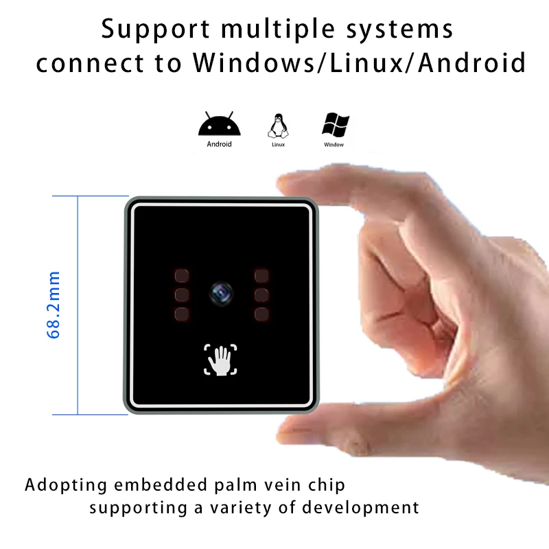 Palm Vein Biometric Access Control Module High-Speed Precision USB Drive Open SDK OEM Customizable Multi-OS Compatible Palm Vein
