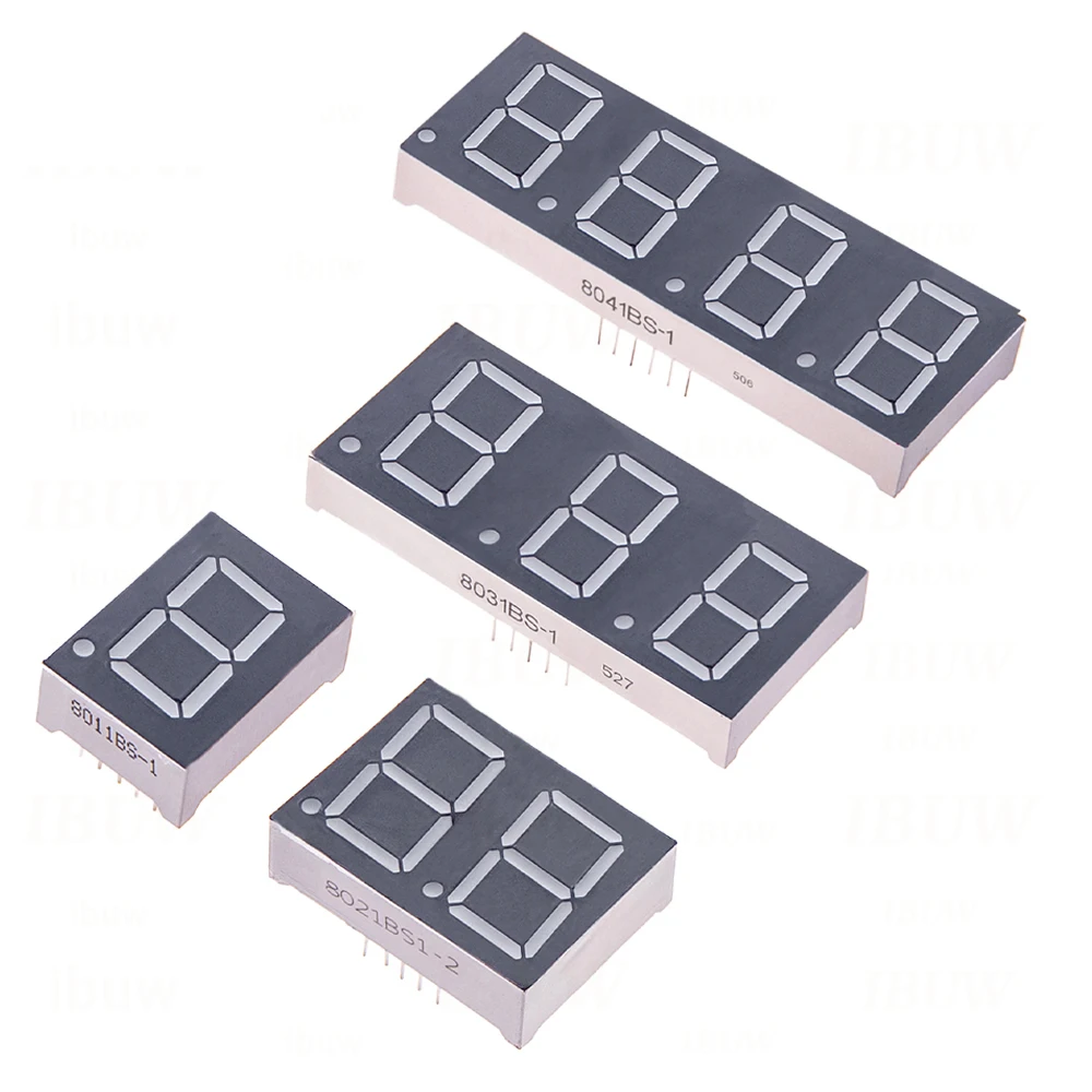 2PCS 0.8inch Digital tube Common AnodeCathode Red 1 2 3 4 Bit digital Tube LED Display 7 segment 0.8