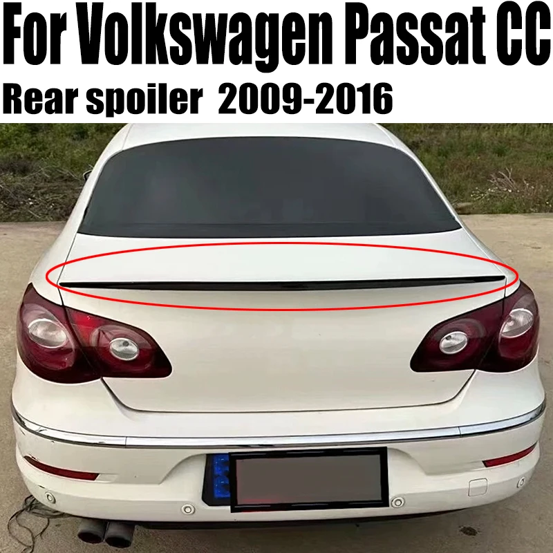 

KLSHIRU For Volkswagen VW Passat CC 2009 2010 2011 2012 2013 2014 2015 2016 Car ABS Plastic Unpainted Primer Rear Wing Spoiler