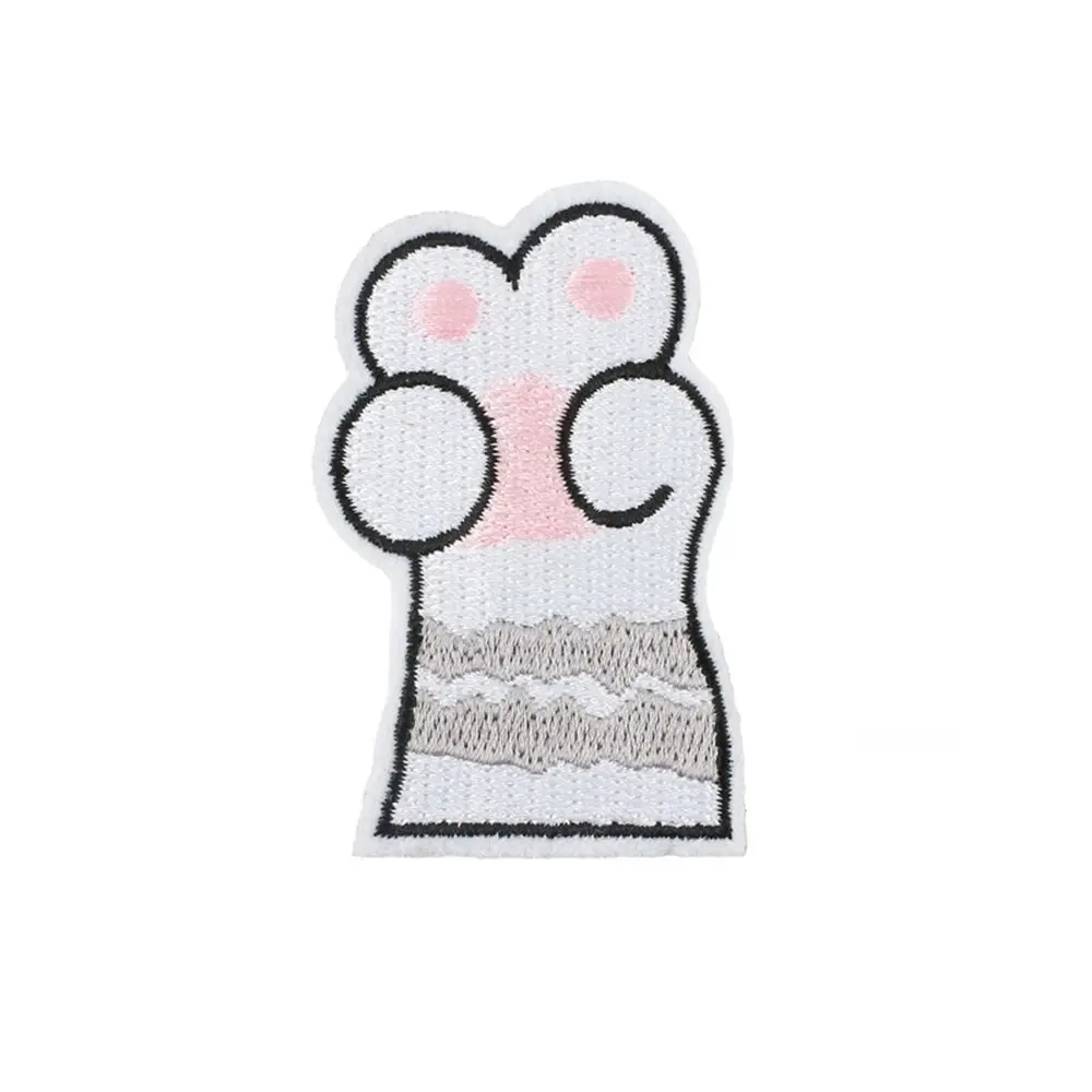 

Cat Paw Kitten Puppy Iron On Clothes Decoration Embroidered Cloth Sticker Sewing Sewing Fabric Patches Badges Appliques
