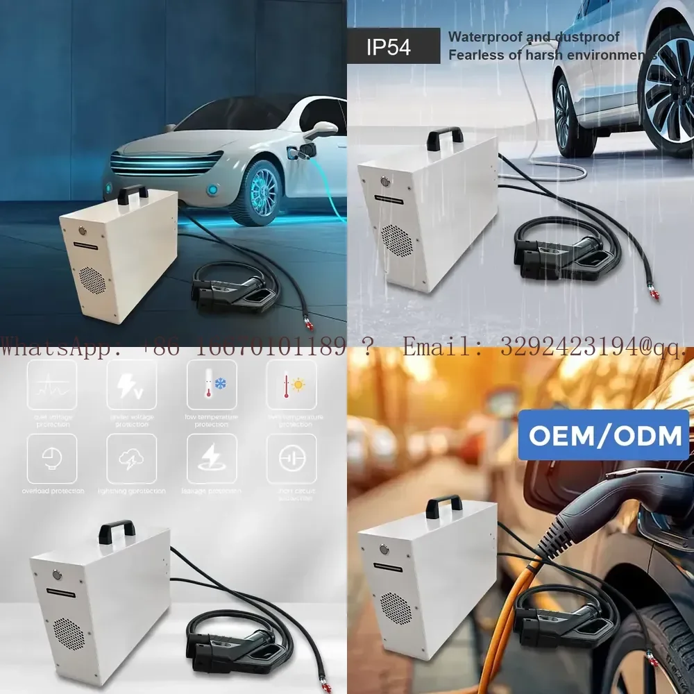 7KW EV Charger Box Fast Electric Power Portable Charging Station with Swipe Card Charging Method