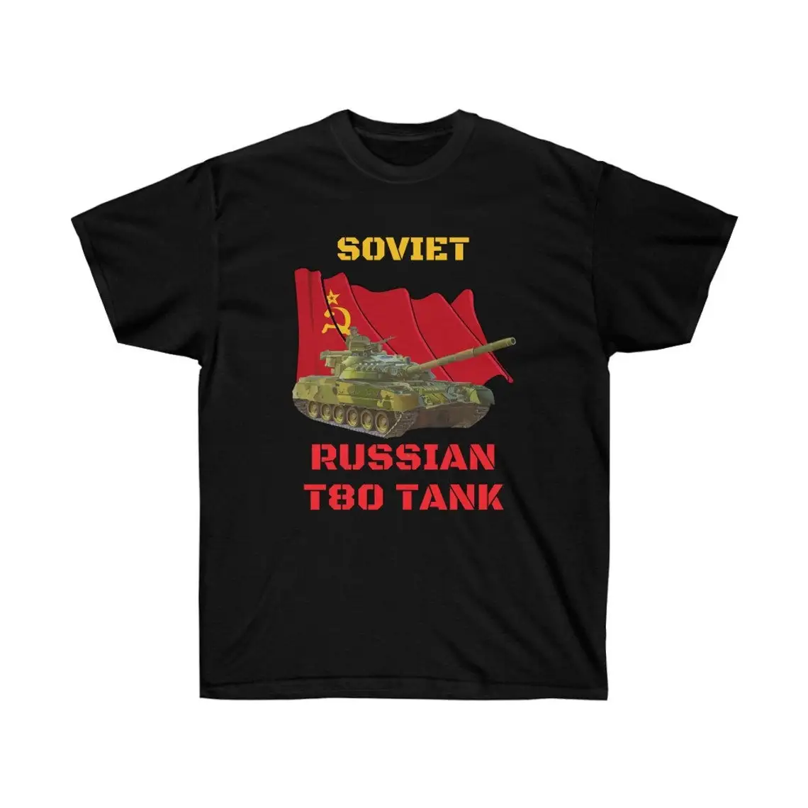 

Soviet Russia T-80 Main Battle Tank T-Shirt 100% Cotton O-Neck Summer Short Sleeve Casual Mens T-shirt Size S-3XL