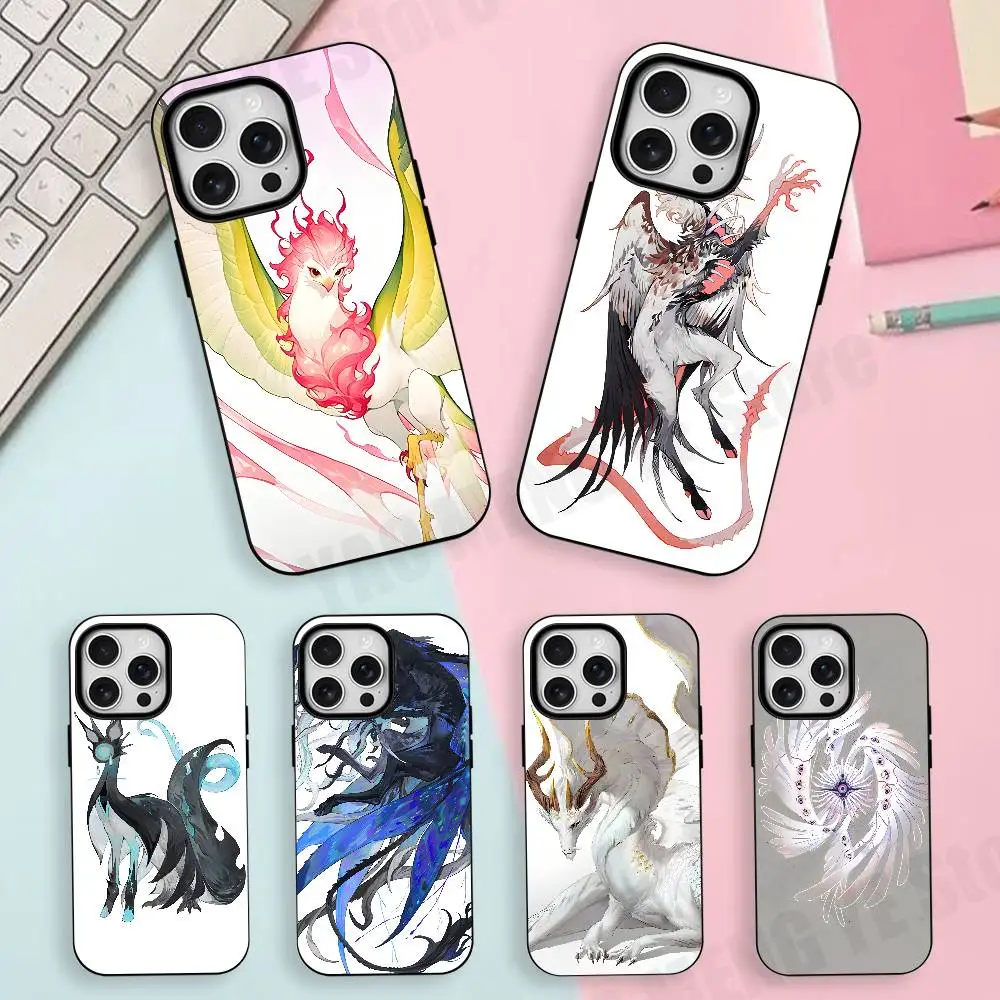 

Mythical Creature Frosted Soft For Phone Case For Iphone 11,12,13,14,15,16,17 Pro Max XS Wireless Charge Magnetic Cover