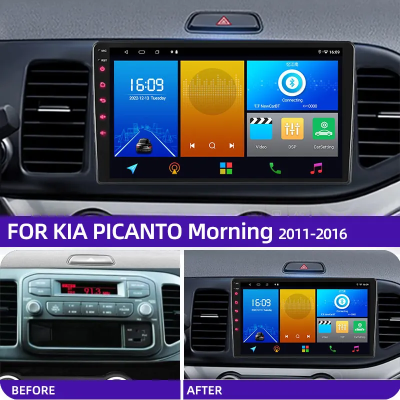8Core 2din Android 12 Carplay Car Radio Multimidia Video Player For KIA PICANTO Morning 2011-2016 Navigation GPS IPS Head Unit