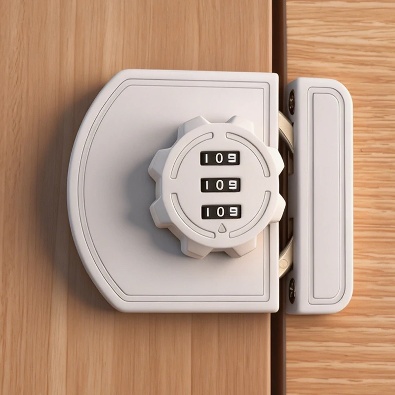 

1PCS No Punching Drawer Password Lock Sliding Double Door Cabinet Lock Sliding Cabinet Door Buckle Shoe Cabinet Wardrobe Lock