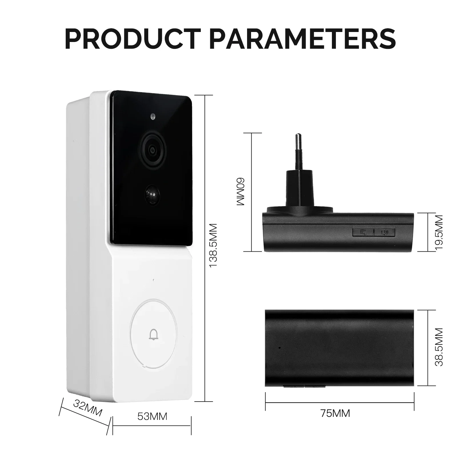 Imagem -06 - Moes-câmera de Campainha de Vídeo Wifi Inteligente Interfone de Áudio Bidirecional Visão Noturna Produto de Porta sem Fio Segurança Doméstica Tuya