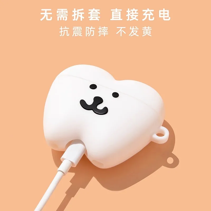 For Airpods 1 2 3 4 Pro Pro 2 Pro 3 Teeth self deprecating bear Silicone Earphone Case Accessories Cover - view 2