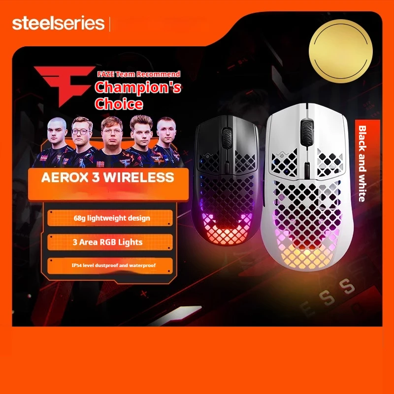 Беспроводная мышь Steelseries Aerox 3, Ghose Wl, трехрежимная Bluetooth, беспроводная, Truemove Air, эргономичная, легкая мышь, аксессуары для ПК