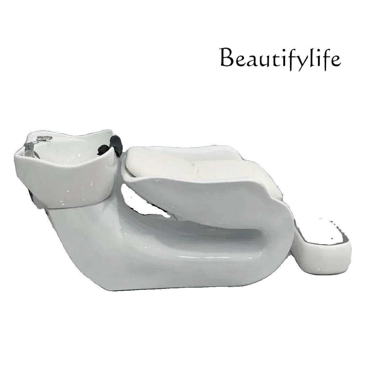 

Barber Shop Shampoo Chair Simple Lying Half Ceramic Basin FRP Hair Flushing Bed Internet Celebrity