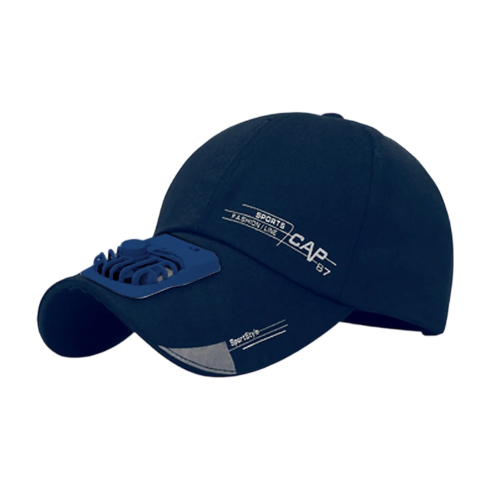 USB Recharge Cooling Fan Baseball Cap Breathable Fabric UV Protection Sun Hat for Men Women Outdoor Sports Camping Hiking Summer