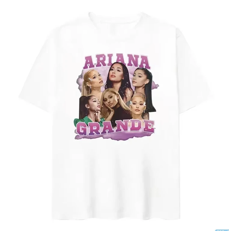 Ariana Grande Eternal Sunshine Music Album T-shirt Women's Retro High Quality Fashion Oversized T-shirt Street Wear