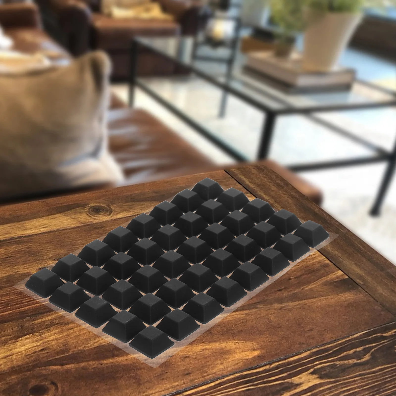 

40pcs Rubber Feet Self Adhesive 12 7x6 Black Pads Noise Reduction Vibration Dampening Furniture Protection Household Laptop