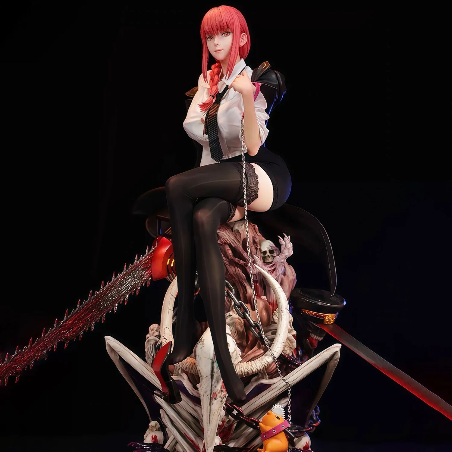 46cmアニメチェンソーマンフィギュアマキマアクションフィギュア特大セクシーマキマスタチューデスクトップオーナメントコレクションモデルおもちゃギフト
