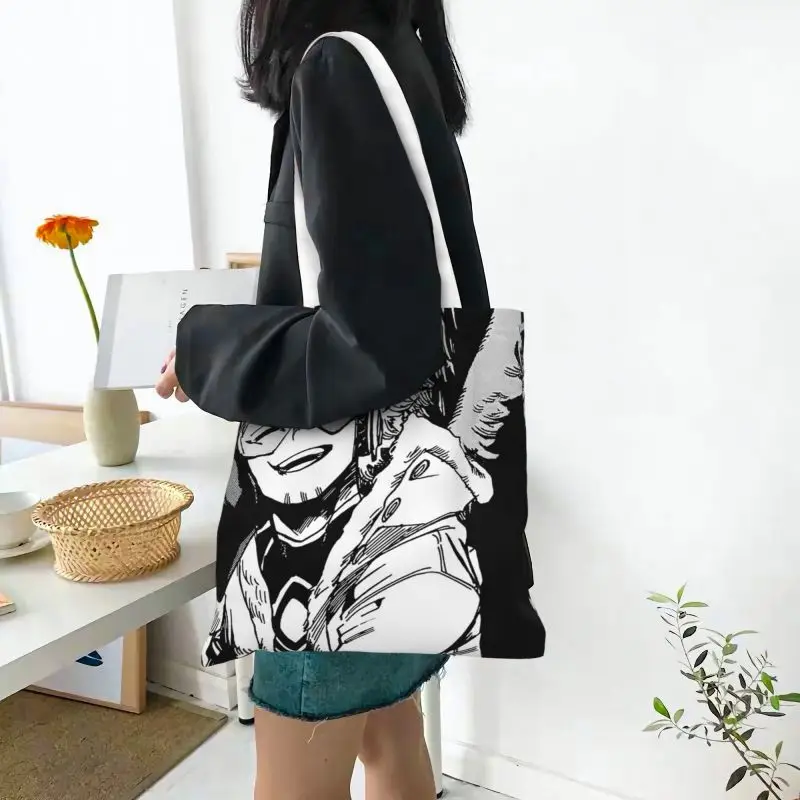 Fashion Printing My Hero Academia Tote Shopping Bags Portable Canvas Shopper Shoulder Bnha Mha Hawk Keigo Takami Handbag