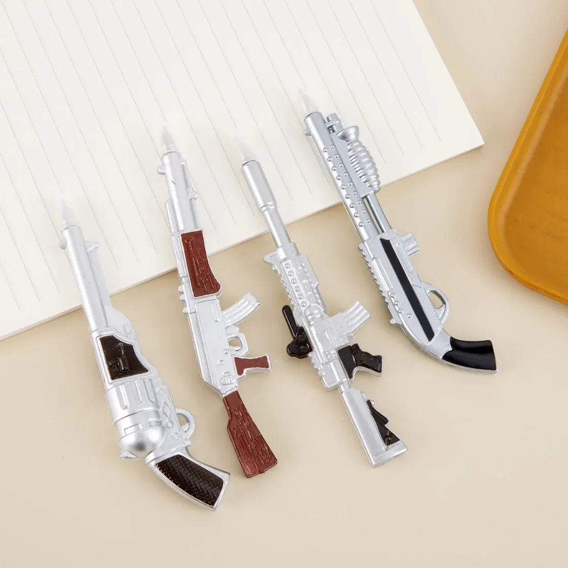 Creative Gun Shape Ballpoint Pen Toy Weapon Revolver Assault Rifle AK47 Shotgun Black Ink Ball Pens Cute Student Stationery Gift